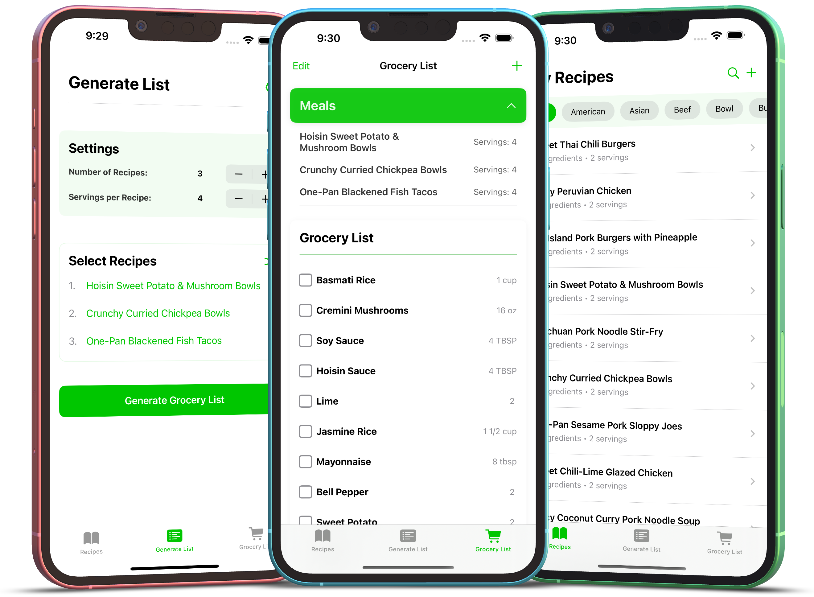 EasyGrocery App Interface